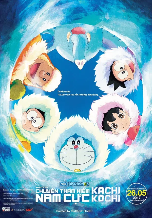 Poster phim Doraemon: Nobita và Chuyến Thám Hiểm Nam Cực Kachi Kochi trên SubNhanh